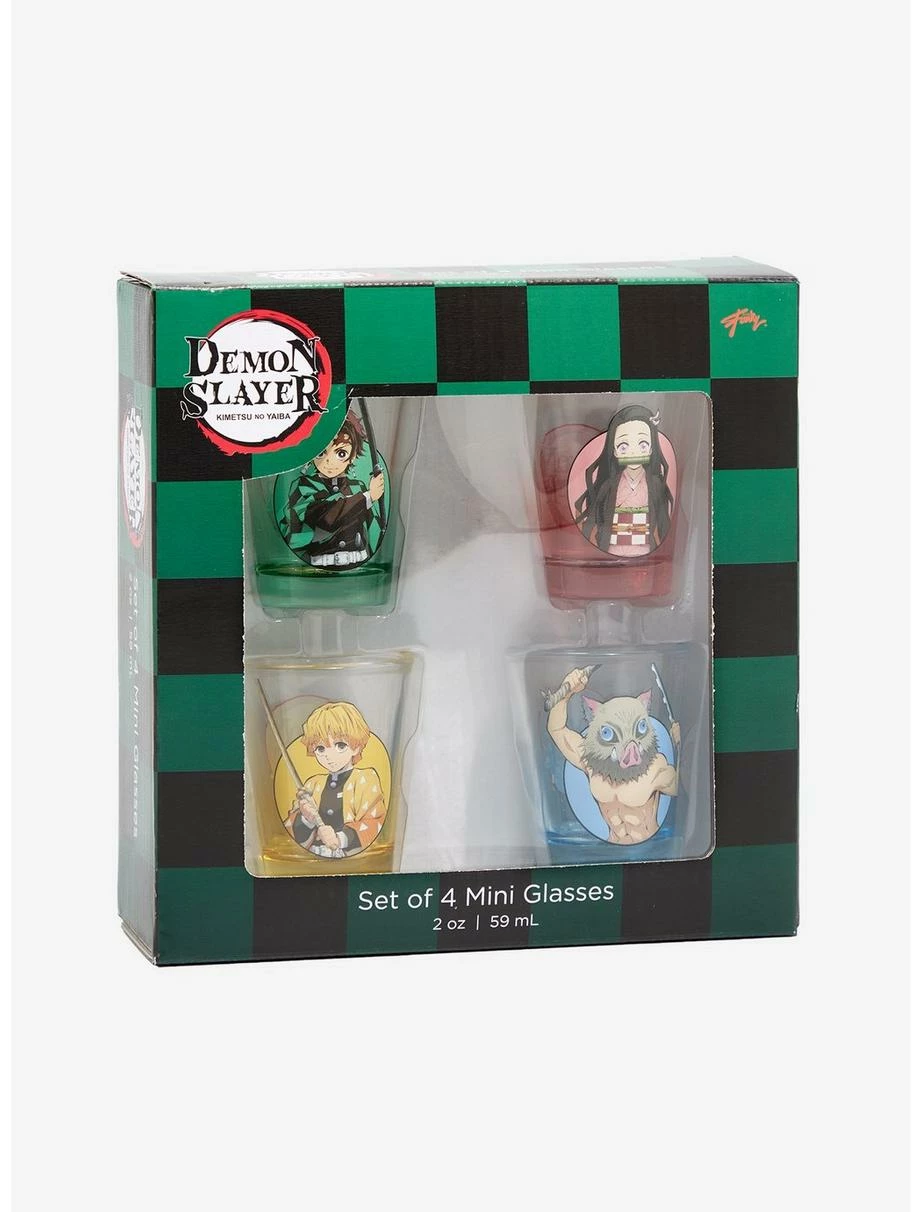 Drinkware Demon Slayer: Kimetsu No Yaiba Character Portraits Ombre Mini Glass Set - Image 3