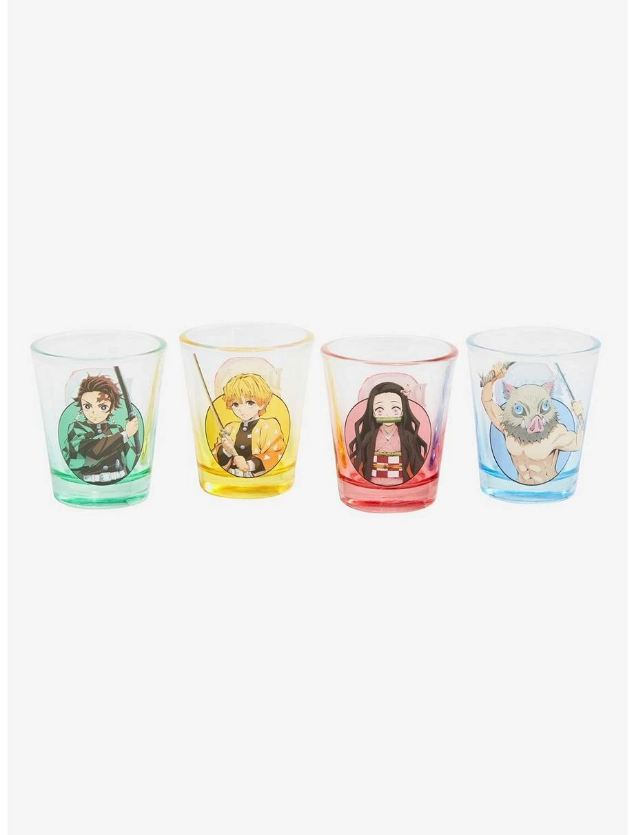 Drinkware Demon Slayer: Kimetsu No Yaiba Character Portraits Ombre Mini Glass Set