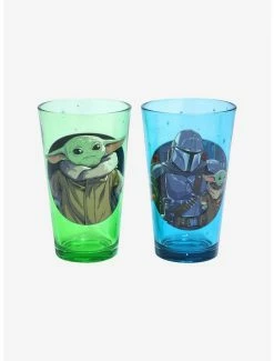 Drinkware Star Wars The Mandalorian The Child & Mando Pint Glass Set