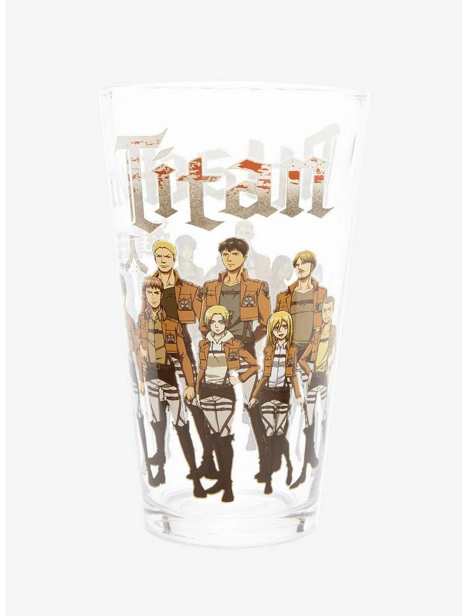 Drinkware Attack On Titan Scout Regiment Portrait Pint Glass - BoxLunch Exclusive - Image 2