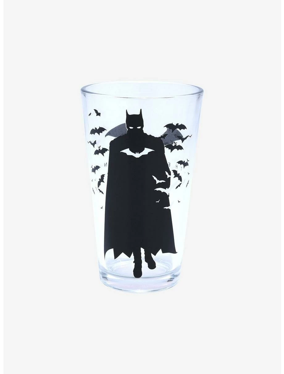 Drinkware DC Comics The Batman Silhouette & Logo Pint Glass - BoxLunch Exclusive