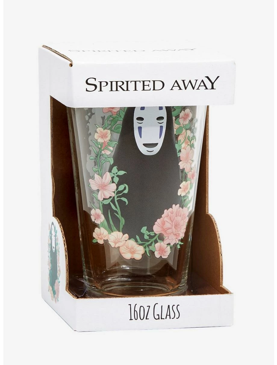 Drinkware Studio Ghibli Spirited Away No-Face Floral Pint Glass - BoxLunch Exclusive 5 Drinkware Studio Ghibli Spirited Away No-Face Floral Pint Glass - BoxLunch Exclusive - Image 3