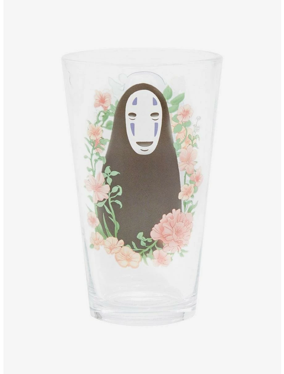 Drinkware Studio Ghibli Spirited Away No-Face Floral Pint Glass - BoxLunch Exclusive 3 Drinkware Studio Ghibli Spirited Away No-Face Floral Pint Glass - BoxLunch Exclusive