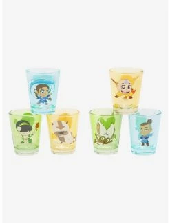 Drinkware Avatar: The Last Airbender Chibi Character Mini Glass Set - BoxLunch Exclusive