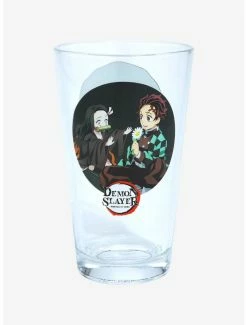 Drinkware Demon Slayer: Kimetsu No Yaiba Kamado Siblings Circular Portrait Pint Glass