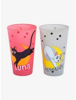 Drinkware Sailor Moon Luna & Artemis Pint Glass Set