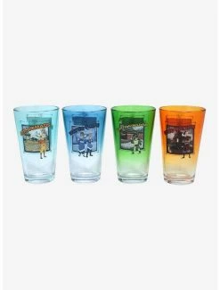 Drinkware Avatar: The Last Airbender Four Nations Character Portraits Ombre Pint Glass Set