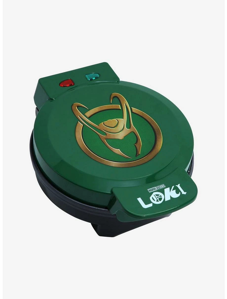 Kitchen Marvel Loki Horned Helmet Logo Waffle Maker