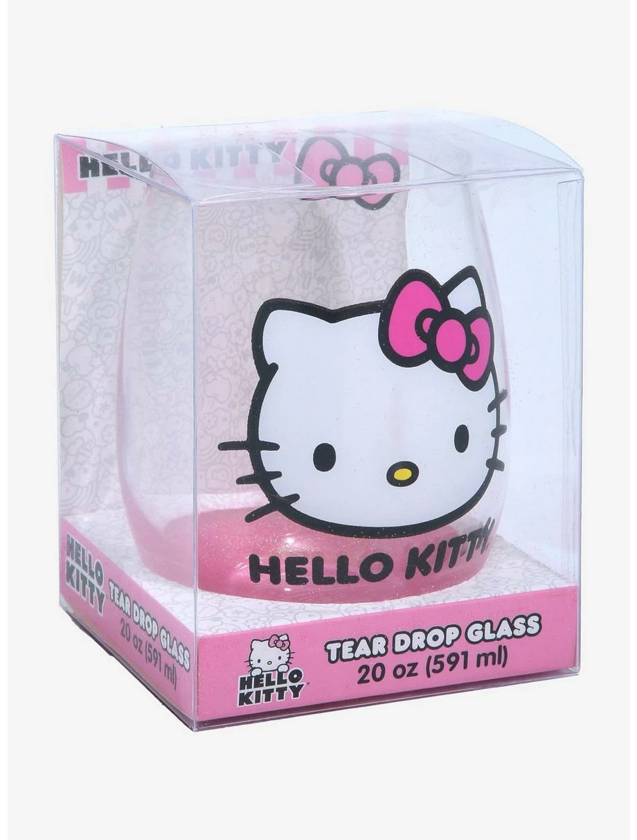 Drinkware Sanrio Hello Kitty Glitter Wine Glass - Image 2