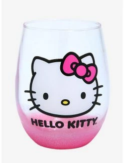 Drinkware Sanrio Hello Kitty Glitter Wine Glass
