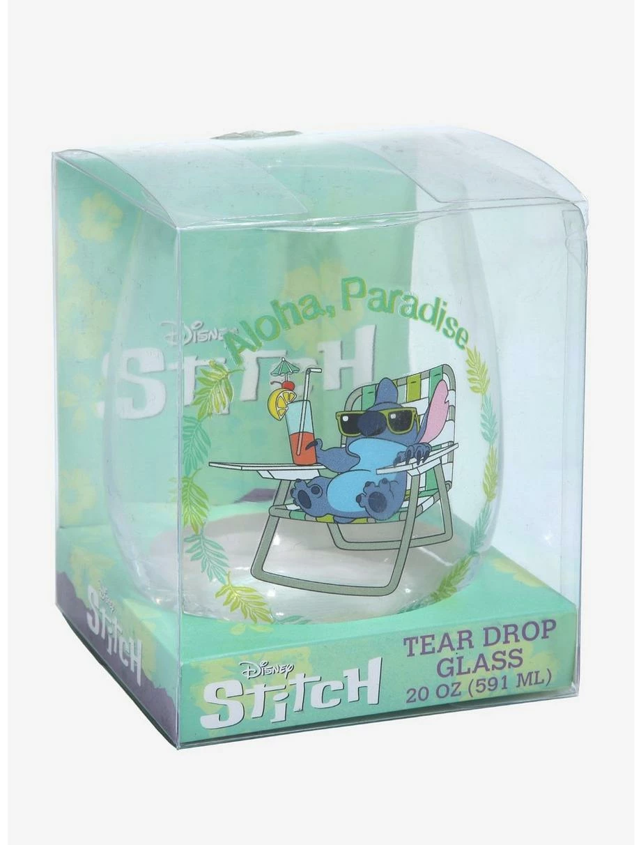 Drinkware Disney Lilo & Stitch Aloha Paradise Wine Glass - Image 2