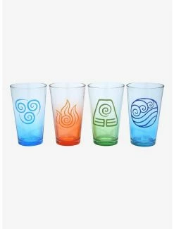 Drinkware Avatar: The Last Airbender Four Nations Ombre Pint Glass Set