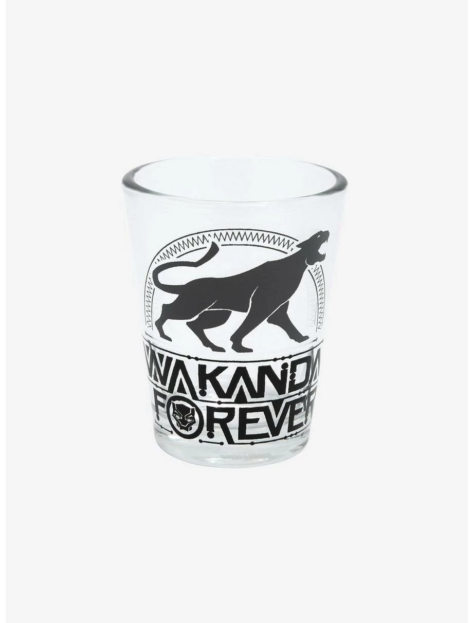 Drinkware Black Panther Wakanda Forever Panther Mini Glass