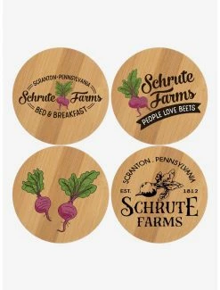 Kitchen The Office Bamboo Coaster Set