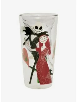 Kitchen Disney The Nightmare Before Christmas Misfit Love Figural Rose Pint Glass - BoxLunch Exclusive